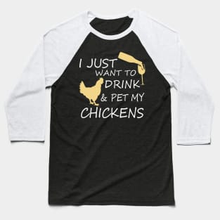 Chickens Baseball T-Shirt